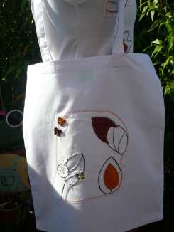 sac blanc broderies